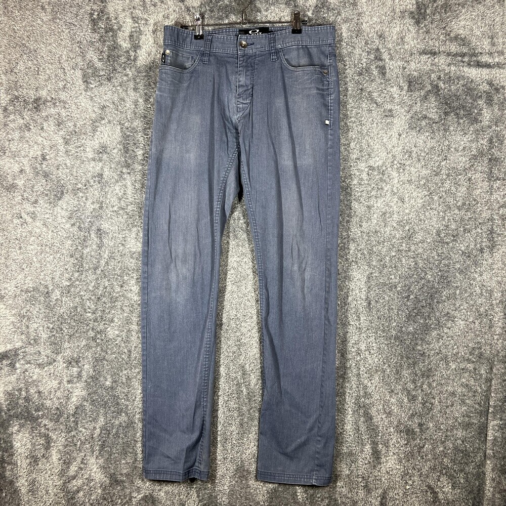 Oakley Pants Mens 31x32 Blue Slim Fit Denim Chino Stretch 5-Pocket Casual